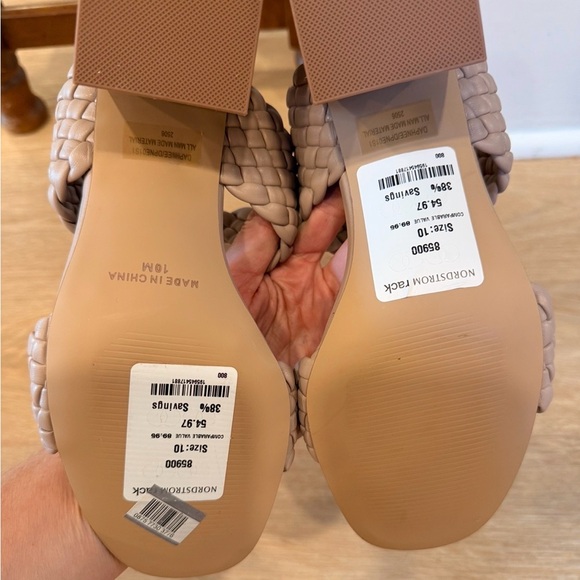 Steve Madden Braided Heels in Beige size 10 new - Picture 2 of 2